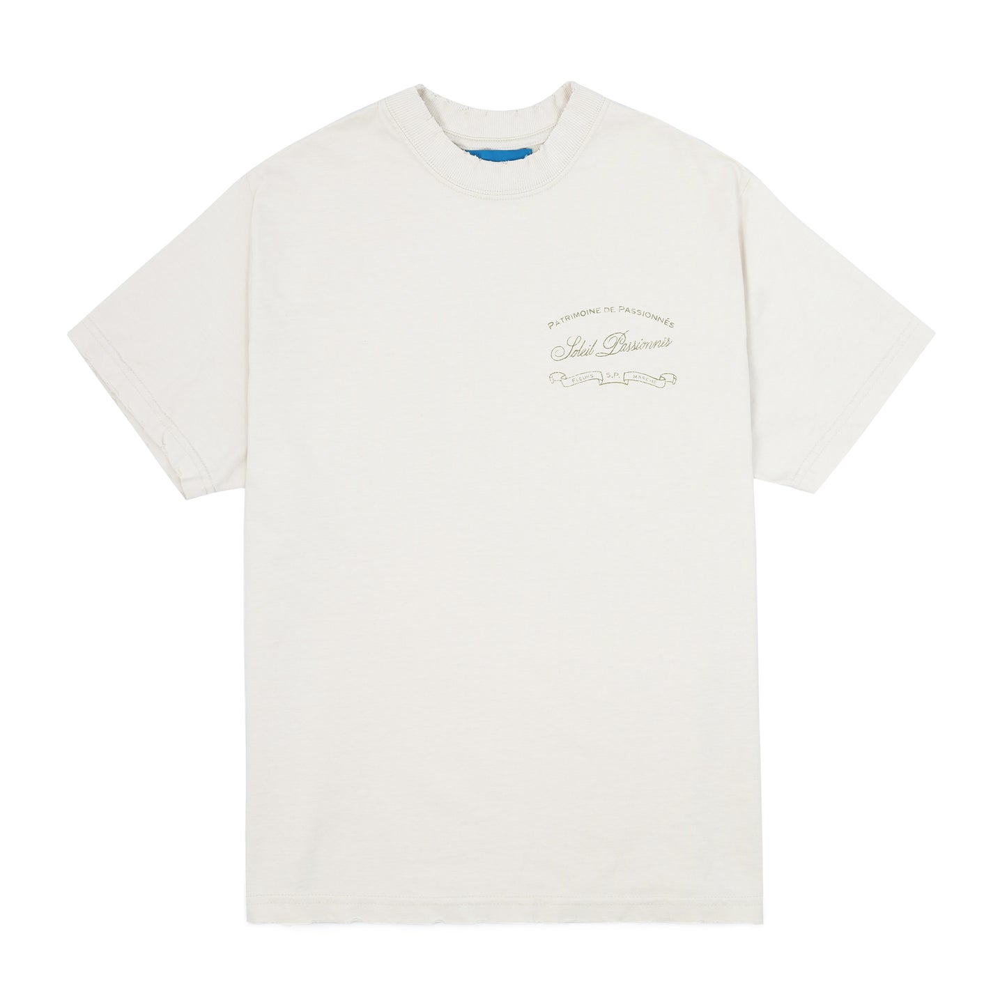 Camiseta Boxy Patrimoine Acid Wash - Off White