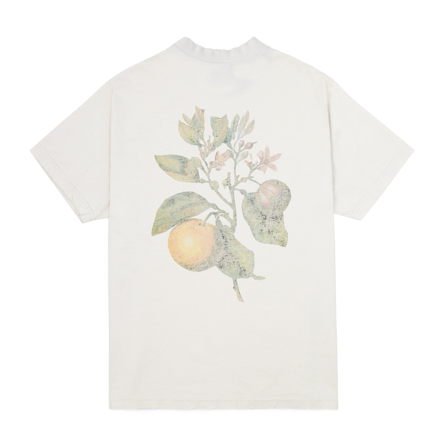 Camiseta Boxy Patrimoine Acid Wash - Off White