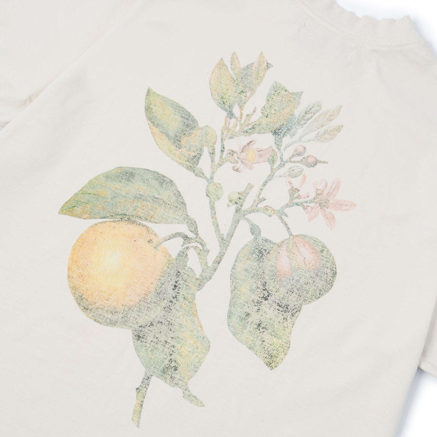 Camiseta Boxy Patrimoine Acid Wash - Off White