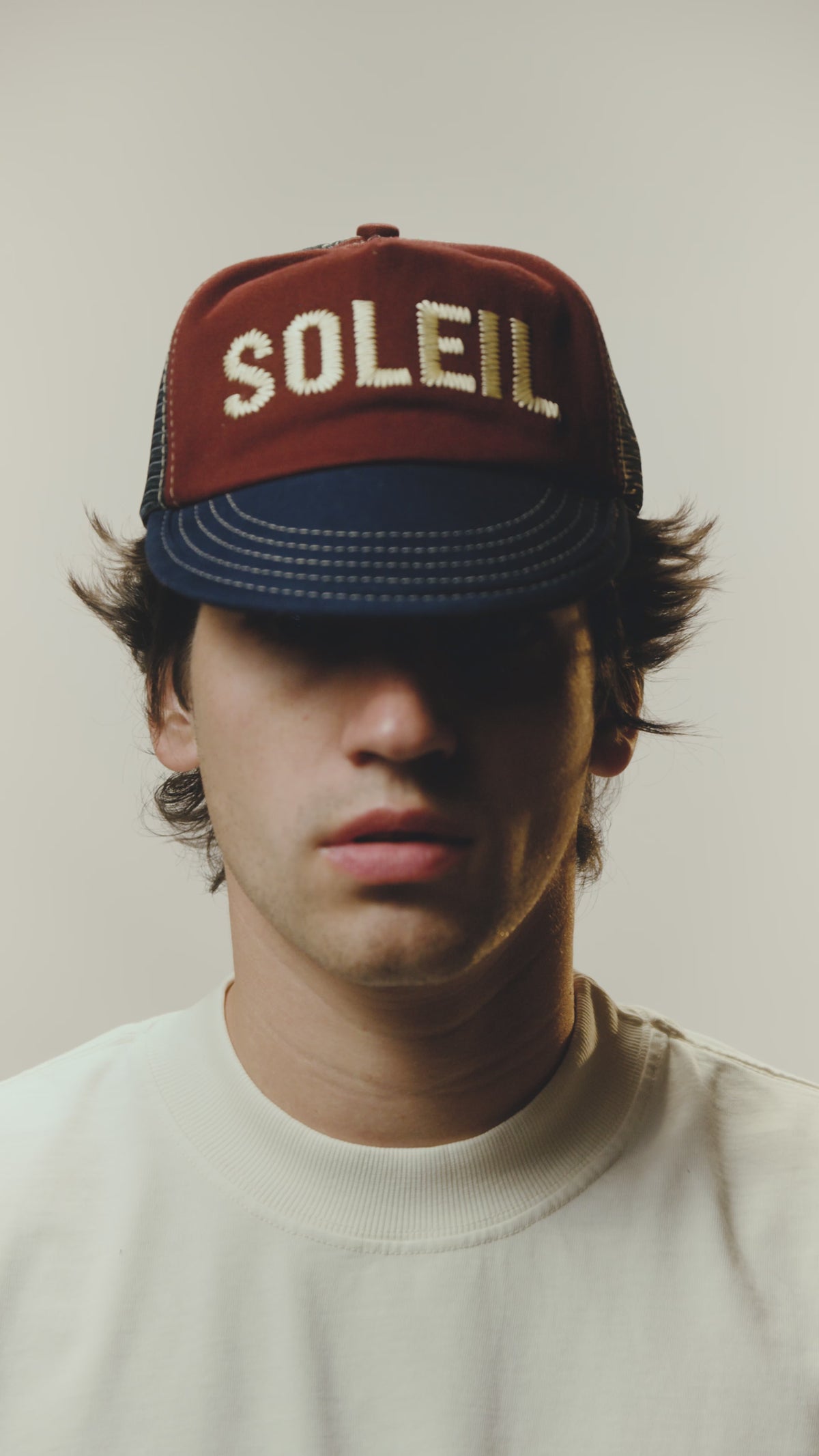 Soleil Letters Crown Burgundy/ Blue